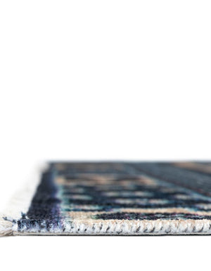 Ivory and Blue 9' x 11' 10 Boutique Rectangle Area Rug Chenille Polyester Cotton Traditional Oriental Inspired Classical Carpet for Living Rooms Dining Office Space Interior Design for Sale at Rug Engine