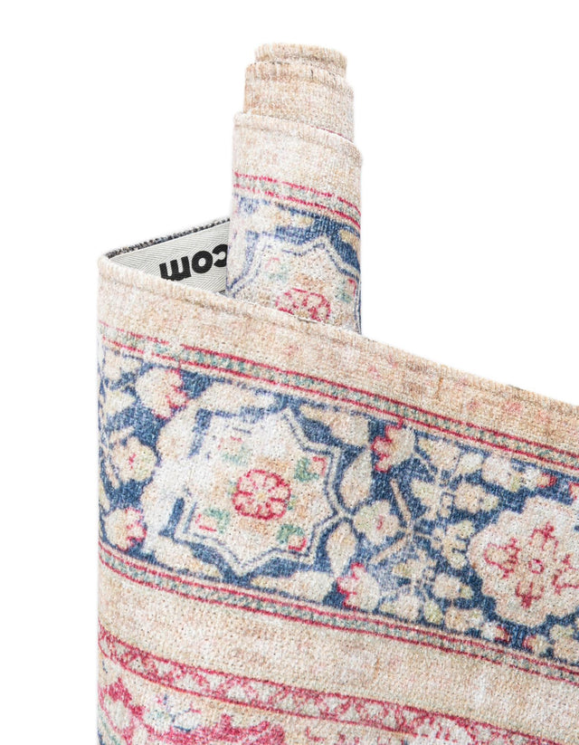 Navy Blue 7' 10 x 10' Boutique Rectangle Area Rug Chenille Polyester Cotton Traditional Oriental Inspired Classical Carpet for Living Rooms Dining Office Space Interior Design for Sale at Rug Engine