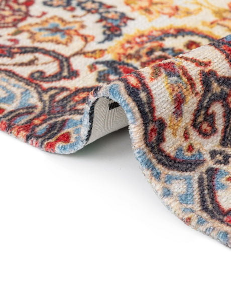 Beige 2' x 3' 1 Boutique Rectangle Area Rug Chenille Polyester Cotton Traditional Oriental Inspired Classical Carpet for Living Rooms Dining Office Space Interior Design for Sale at Rug Engine
