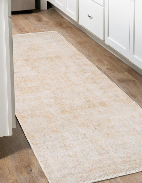 Ivory 2' x 6' 1 Boutique Runner Area Rug Chenille Polyester Cotton Traditional Oriental Inspired Classical Carpet for Living Rooms Dining Office Space Interior Design for Sale at Rug Engine