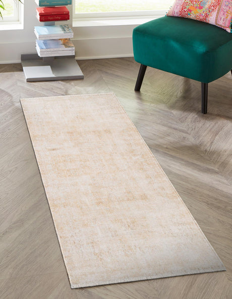 Ivory 2' x 8' Boutique Runner Area Rug Chenille Polyester Cotton Traditional Oriental Inspired Classical Carpet for Living Rooms Dining Office Space Interior Design for Sale at Rug Engine