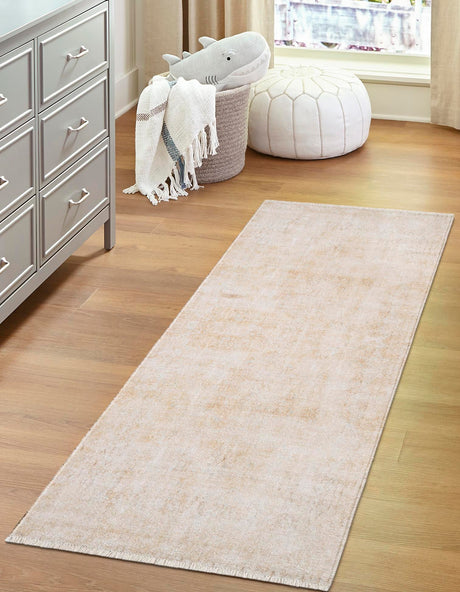 Ivory 3' 3 x 11' 10 Boutique Runner Area Rug Chenille Polyester Cotton Traditional Oriental Inspired Classical Carpet for Living Rooms Dining Office Space Interior Design for Sale at Rug Engine