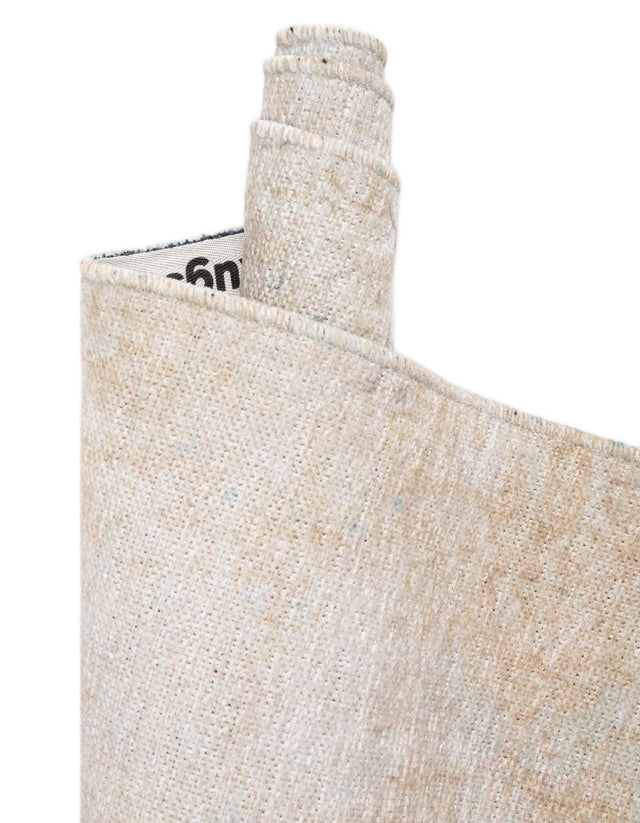 Ivory 7' 9 x 7' 9 Boutique Square Area Rug Chenille Polyester Cotton Traditional Oriental Inspired Classical Carpet for Living Rooms Dining Office Space Interior Design for Sale at Rug Engine