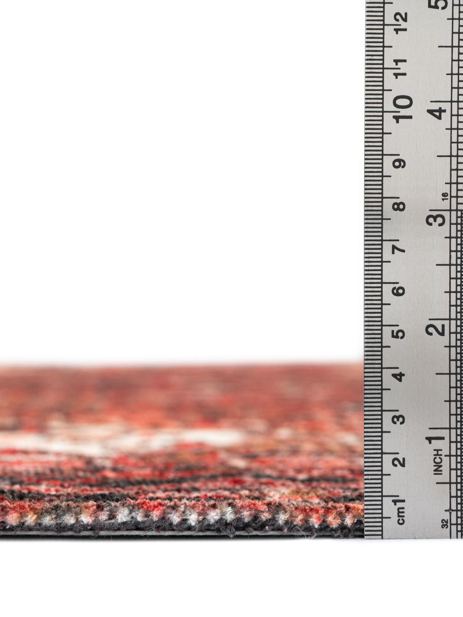 Rust Red 7' 10 x 10' Boutique Rectangle Area Rug Chenille Polyester Cotton Traditional Oriental Inspired Classical Carpet for Living Rooms Dining Office Space Interior Design for Sale at Rug Engine