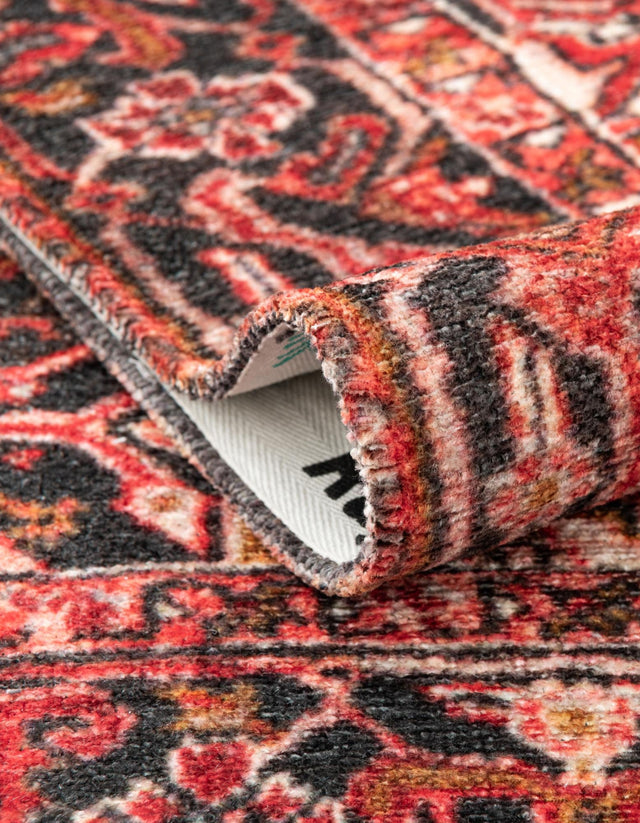 Rust Red 5' 1 x 7' 10 Boutique Rectangle Area Rug Chenille Polyester Cotton Traditional Oriental Inspired Classical Carpet for Living Rooms Dining Office Space Interior Design for Sale at Rug Engine