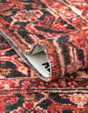 Rust Red 6' 1 x 9' Boutique Rectangle Area Rug Chenille Polyester Cotton Traditional Oriental Inspired Classical Carpet for Living Rooms Dining Office Space Interior Design for Sale at Rug Engine