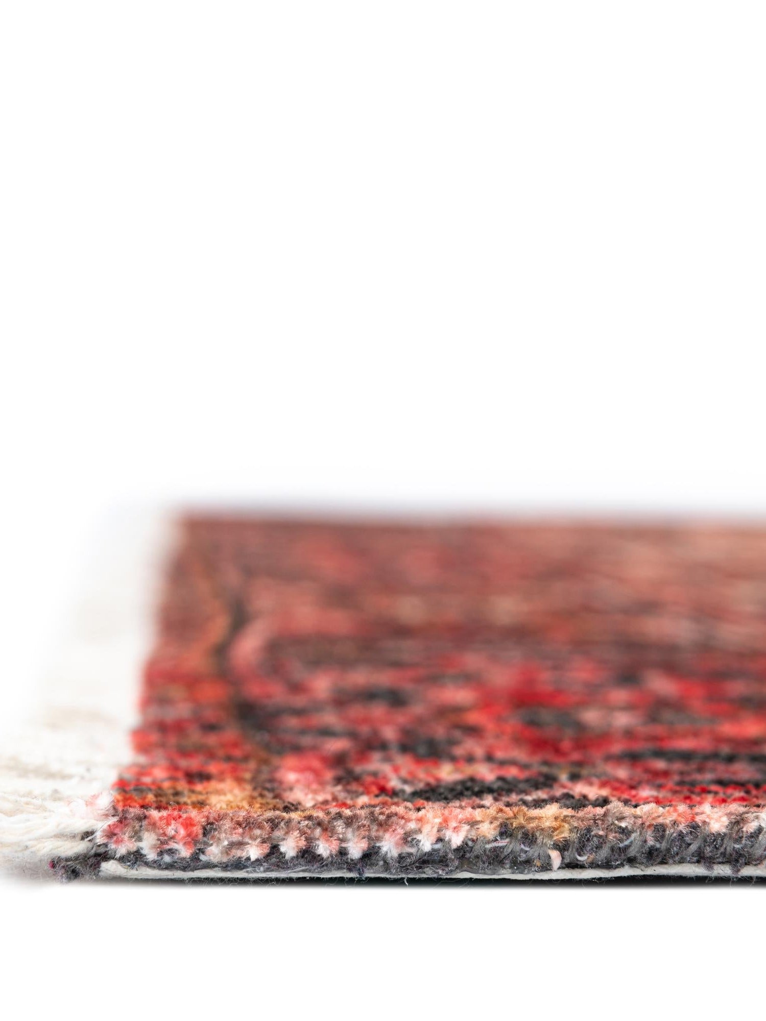 Rust Red 6' 1 x 9' Boutique Rectangle Area Rug Chenille Polyester Cotton Traditional Oriental Inspired Classical Carpet for Living Rooms Dining Office Space Interior Design for Sale at Rug Engine