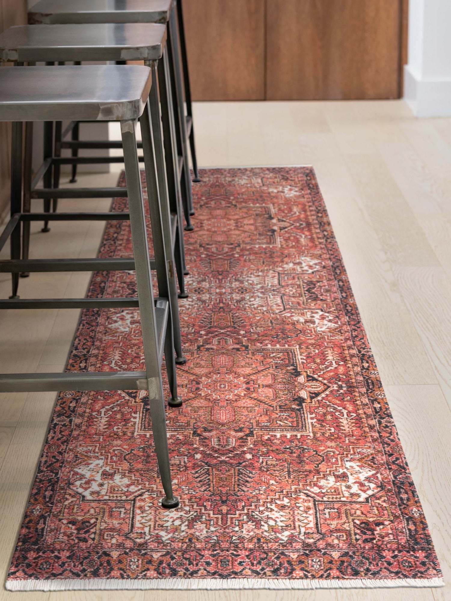 Rust Red 3' 3 x 11' 10 Boutique Runner Area Rug Chenille Polyester Cotton Traditional Oriental Inspired Classical Carpet for Living Rooms Dining Office Space Interior Design for Sale at Rug Engine