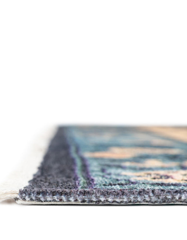 Navy Blue 3' 11 x 5' 11 Boutique Rectangle Area Rug Chenille Polyester Cotton Traditional Oriental Inspired Classical Carpet for Living Rooms Dining Office Space Interior Design for Sale at Rug Engine