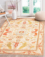 Beige 3' 11 x 5' 11 Boutique Rectangle Area Rug Chenille Polyester Cotton Traditional Oriental Inspired Classical Carpet for Living Rooms Dining Office Space Interior Design for Sale at Rug Engine