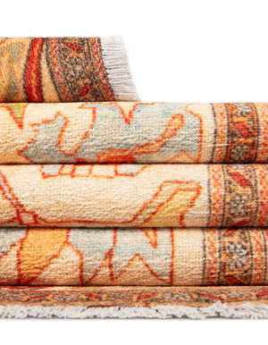 Beige 9' x 11' 10 Boutique Rectangle Area Rug Chenille Polyester Cotton Traditional Oriental Inspired Classical Carpet for Living Rooms Dining Office Space Interior Design for Sale at Rug Engine