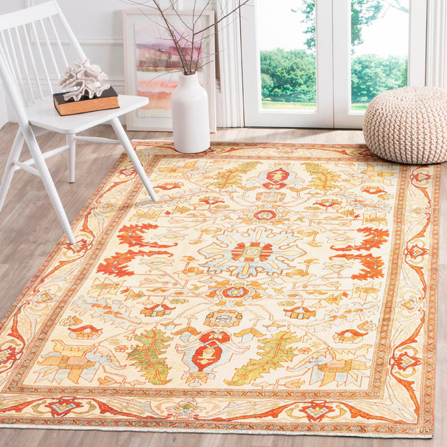 Beige 9' x 11' 10 Boutique Rectangle Area Rug Chenille Polyester Cotton Traditional Oriental Inspired Classical Carpet for Living Rooms Dining Office Space Interior Design for Sale at Rug Engine