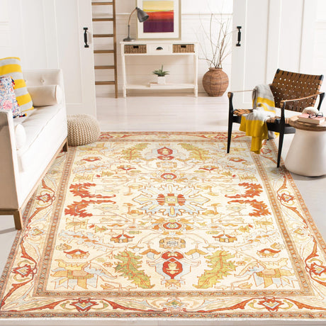 Beige 9' x 11' 10 Boutique Rectangle Area Rug Chenille Polyester Cotton Traditional Oriental Inspired Classical Carpet for Living Rooms Dining Office Space Interior Design for Sale at Rug Engine