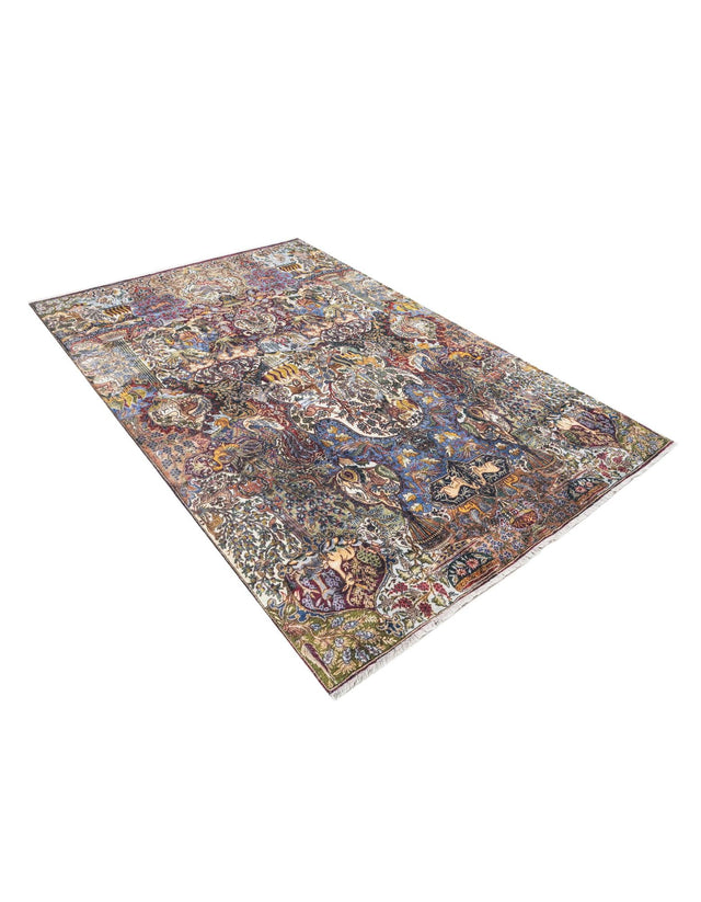 Multicolor 5' 1 x 7' 10 Boutique Rectangle Area Rug Chenille Polyester Cotton Traditional Oriental Inspired Classical Carpet for Living Rooms Dining Office Space Interior Design for Sale at Rug Engine