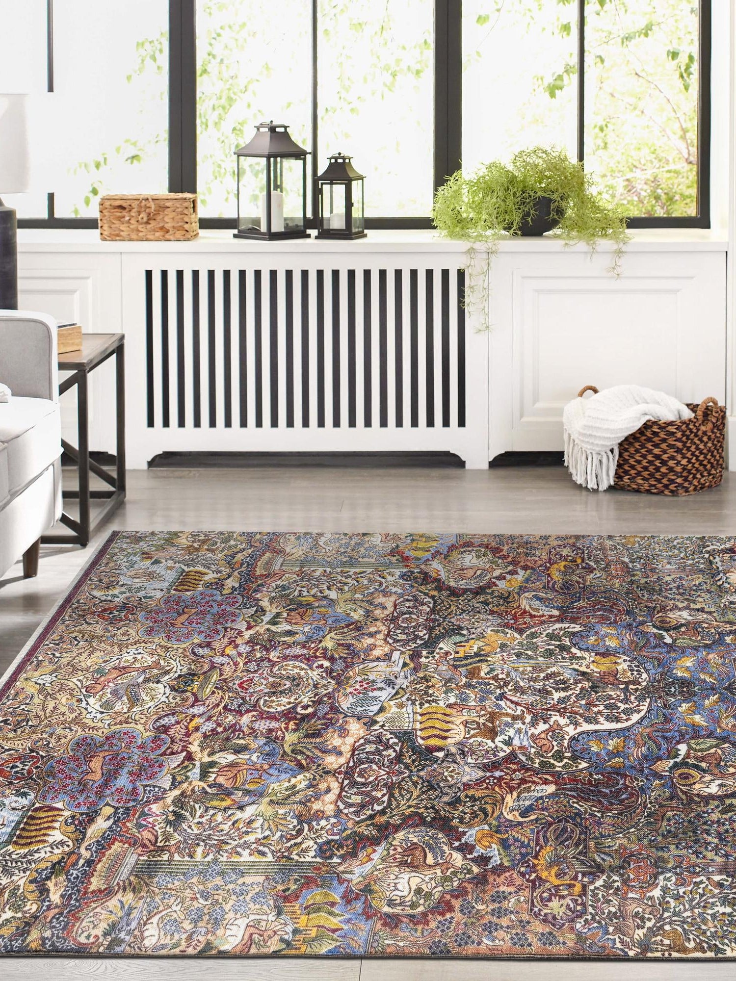 Multicolor 2' x 3' 1 Boutique Rectangle Area Rug Chenille Polyester Cotton Traditional Oriental Inspired Classical Carpet for Living Rooms Dining Office Space Interior Design for Sale at Rug Engine