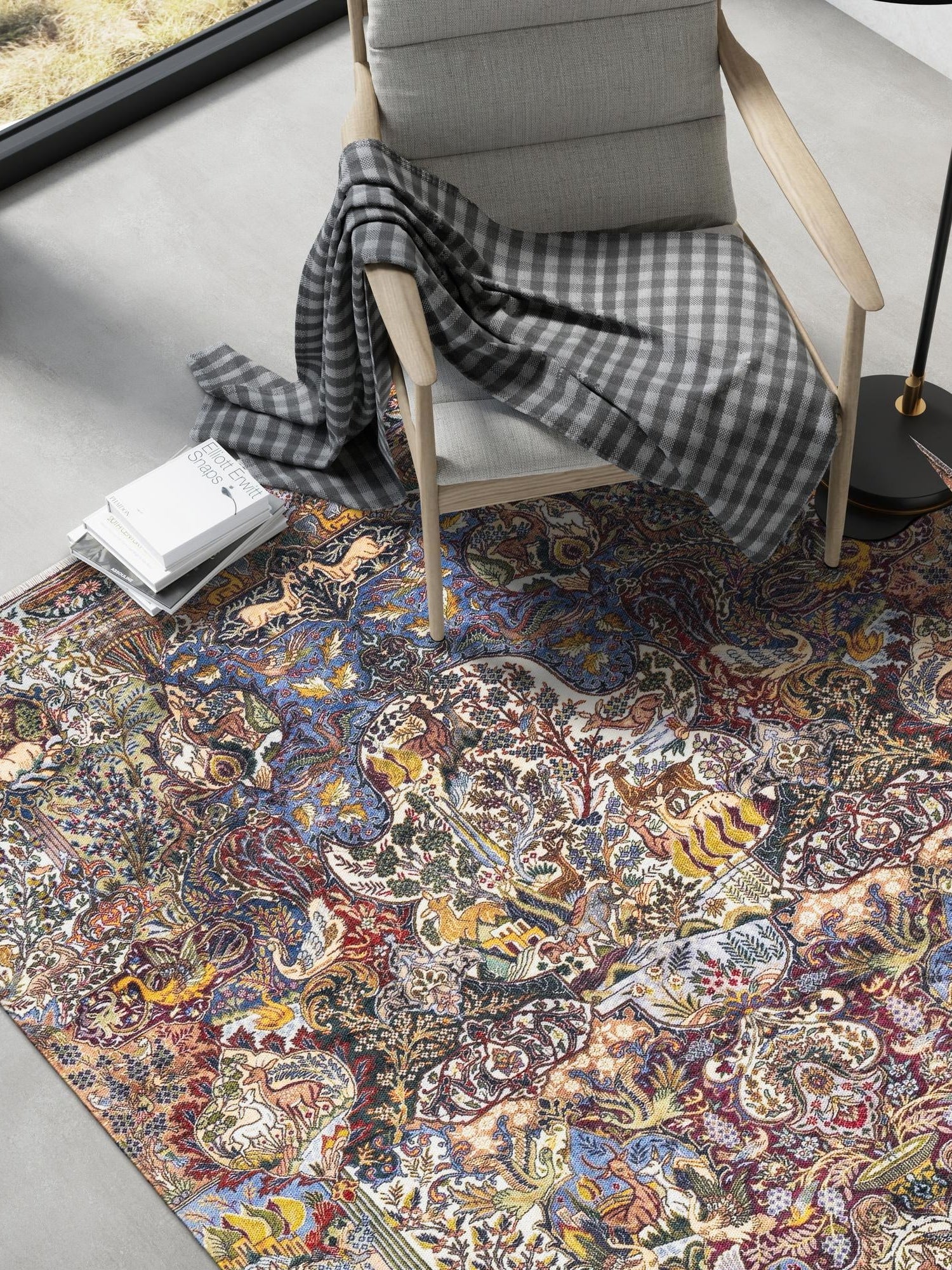 Multicolor 9' x 11' 10 Boutique Rectangle Area Rug Chenille Polyester Cotton Traditional Oriental Inspired Classical Carpet for Living Rooms Dining Office Space Interior Design for Sale at Rug Engine