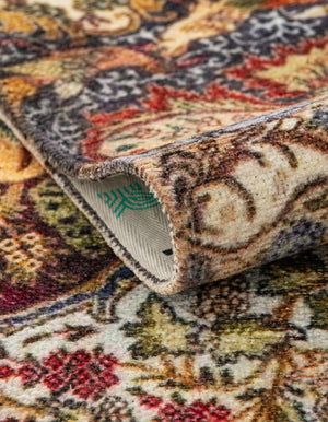 Multicolor 3' 11 x 5' 11 Boutique Rectangle Area Rug Chenille Polyester Cotton Traditional Oriental Inspired Classical Carpet for Living Rooms Dining Office Space Interior Design for Sale at Rug Engine