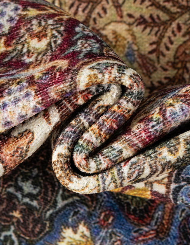 Multicolor 5' 1 x 7' 10 Boutique Rectangle Area Rug Chenille Polyester Cotton Traditional Oriental Inspired Classical Carpet for Living Rooms Dining Office Space Interior Design for Sale at Rug Engine