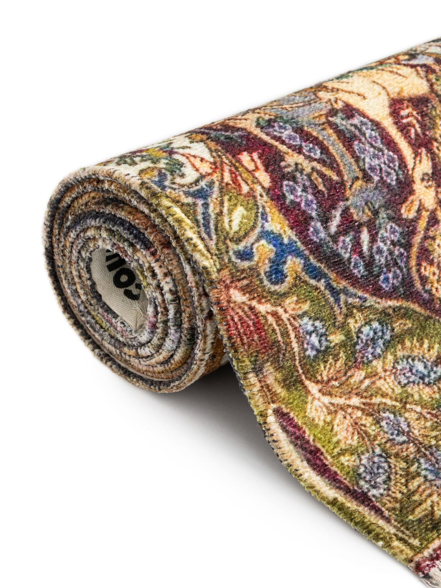 Multicolor 3' 11 x 5' 11 Boutique Rectangle Area Rug Chenille Polyester Cotton Traditional Oriental Inspired Classical Carpet for Living Rooms Dining Office Space Interior Design for Sale at Rug Engine