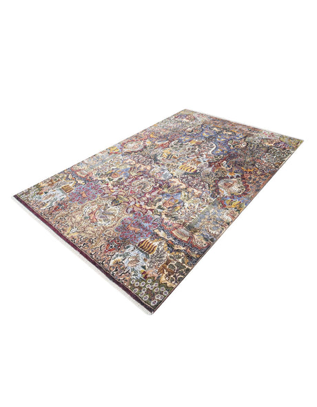 Multicolor 5' 1 x 7' 10 Boutique Rectangle Area Rug Chenille Polyester Cotton Traditional Oriental Inspired Classical Carpet for Living Rooms Dining Office Space Interior Design for Sale at Rug Engine