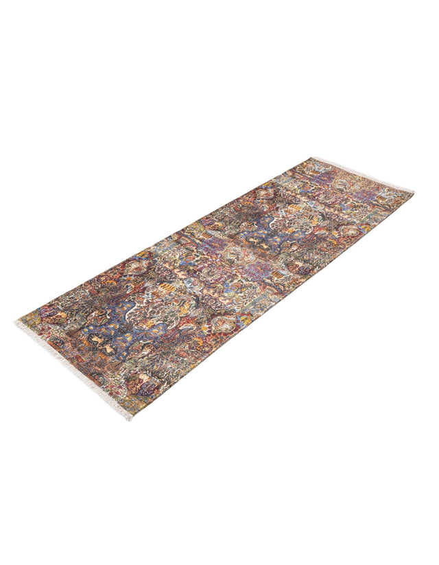 Multicolor 2' x 6' 1 Boutique Runner Area Rug Chenille Polyester Cotton Traditional Oriental Inspired Classical Carpet for Living Rooms Dining Office Space Interior Design for Sale at Rug Engine