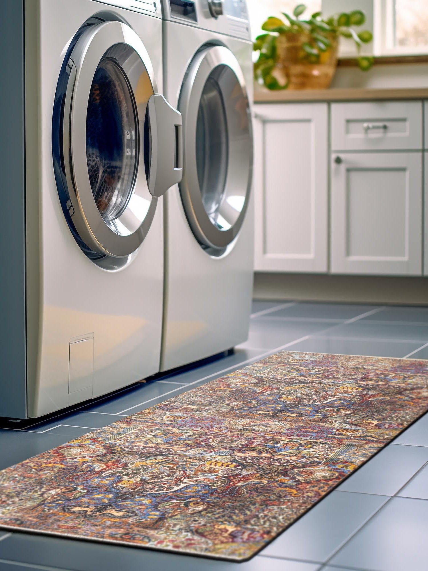 Multicolor 3' 3 x 11' 10 Boutique Runner Area Rug Chenille Polyester Cotton Traditional Oriental Inspired Classical Carpet for Living Rooms Dining Office Space Interior Design for Sale at Rug Engine