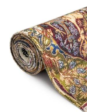 Multicolor 3' 3 x 11' 10 Boutique Runner Area Rug Chenille Polyester Cotton Traditional Oriental Inspired Classical Carpet for Living Rooms Dining Office Space Interior Design for Sale at Rug Engine
