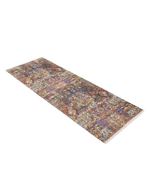 Multicolor 2' x 6' 1 Boutique Runner Area Rug Chenille Polyester Cotton Traditional Oriental Inspired Classical Carpet for Living Rooms Dining Office Space Interior Design for Sale at Rug Engine