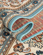 Blue 10' x 10' Outdoor Traditional Square Area Rug Weather Resistant for Patio, Deck, Terrace, Balcony, Porch Classical Design Outside Carpet for Sale at Rug Engine