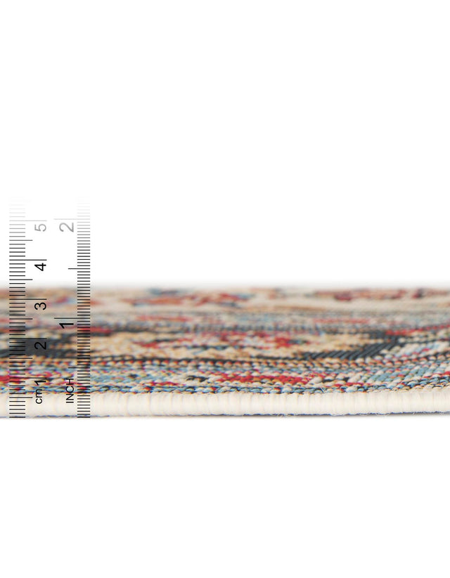 Ivory 4' 1 x 6' 1 Outdoor Traditional Rectangle Area Rug Weather Resistant for Patio, Deck, Terrace, Balcony, Porch Classical Design Outside Carpet for Sale at Rug Engine