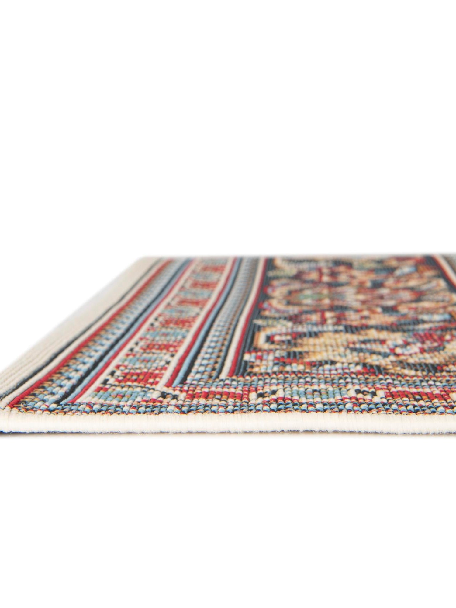 Ivory 5' 3 x 8' Outdoor Traditional Rectangle Area Rug Weather Resistant for Patio, Deck, Terrace, Balcony, Porch Classical Design Outside Carpet for Sale at Rug Engine