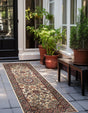 Ivory 2' x 5' 1 Outdoor Traditional Runner Area Rug Weather Resistant for Patio, Deck, Terrace, Balcony, Porch Classical Design Outside Carpet for Sale at Rug Engine