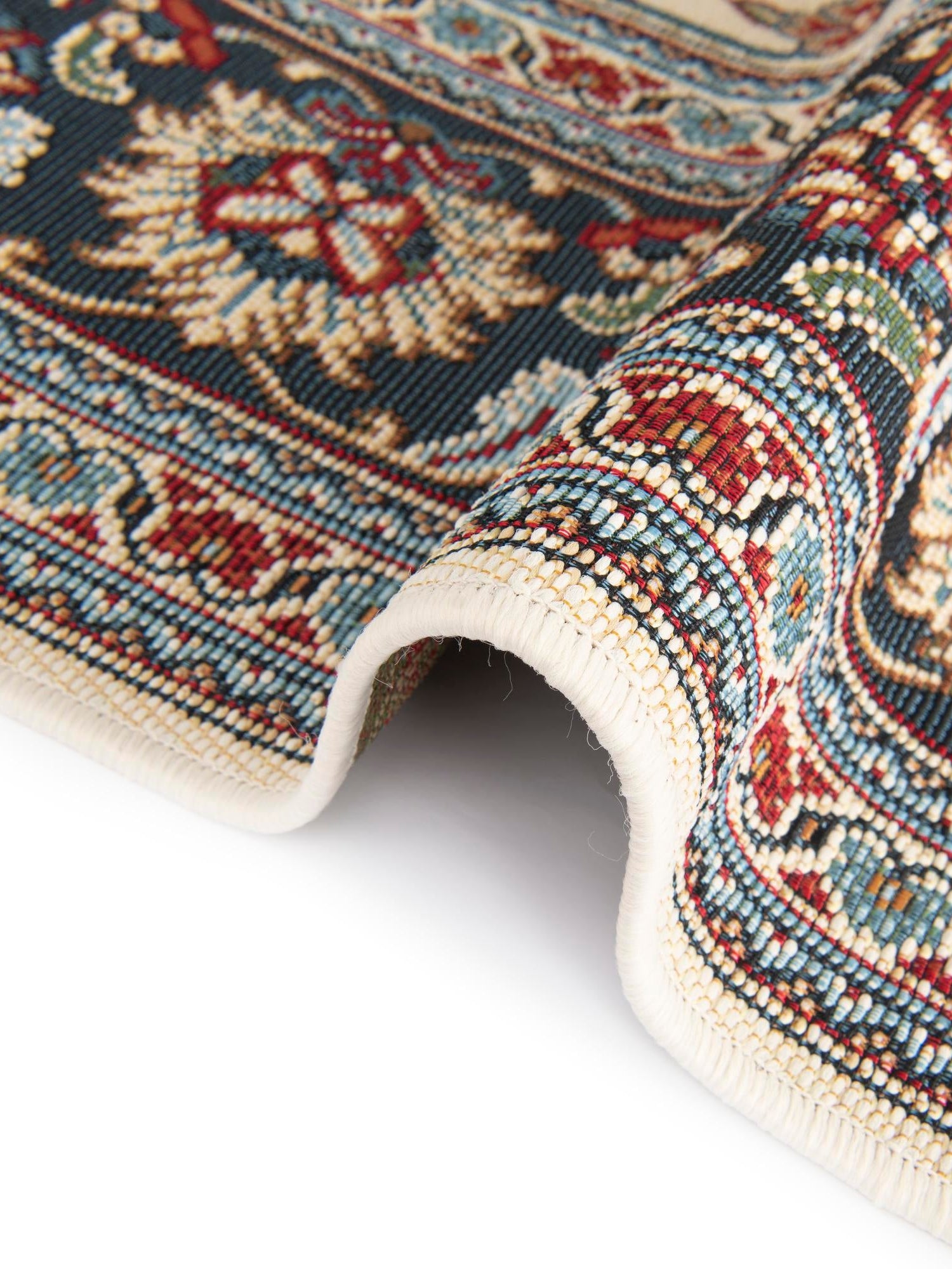Ivory 3' 3 x 3' 3 Outdoor Traditional Round Area Rug Weather Resistant for Patio, Deck, Terrace, Balcony, Porch Classical Design Outside Carpet for Sale at Rug Engine