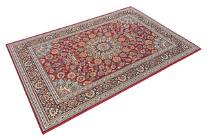 Red 4' 1 x 6' 1 Outdoor Traditional Rectangle Area Rug Weather Resistant for Patio, Deck, Terrace, Balcony, Porch Classical Design Outside Carpet for Sale at Rug Engine