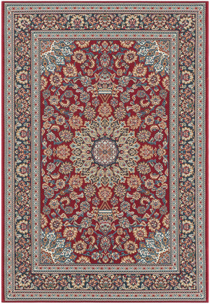 Red 4' 1 x 6' 1 Outdoor Traditional Rectangle Area Rug Weather Resistant for Patio, Deck, Terrace, Balcony, Porch Classical Design Outside Carpet for Sale at Rug Engine