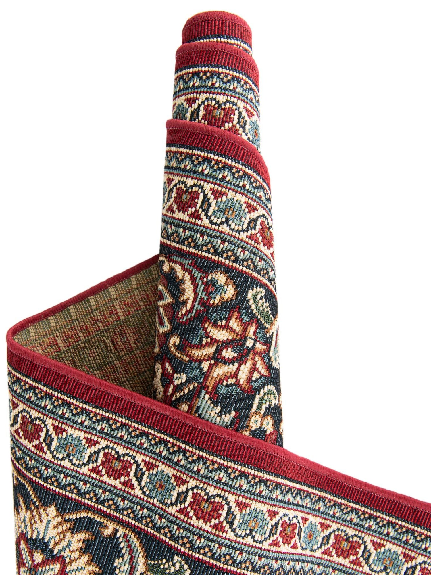 Red 7' 10 x 10' Outdoor Traditional Rectangle Area Rug Weather Resistant for Patio, Deck, Terrace, Balcony, Porch Classical Design Outside Carpet for Sale at Rug Engine
