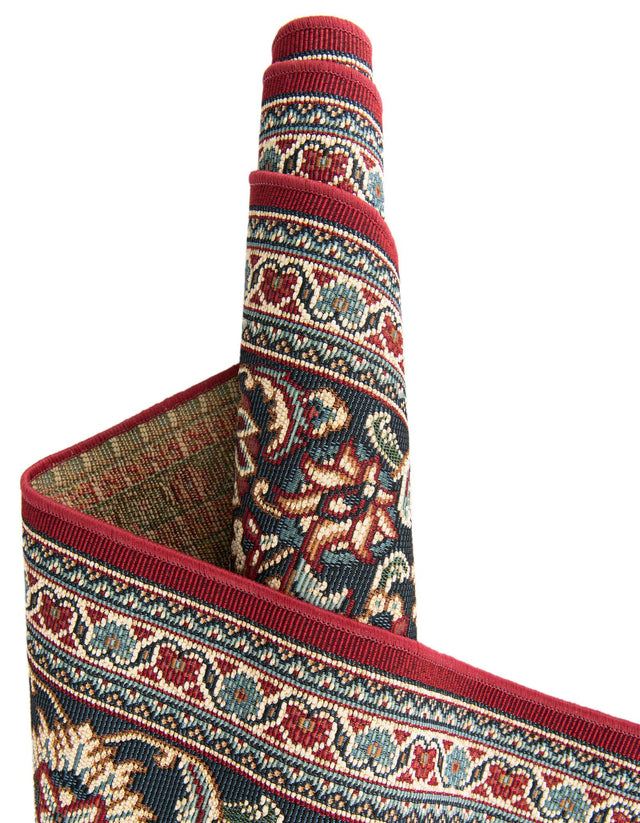 Red 7' 10 x 10' Outdoor Traditional Rectangle Area Rug Weather Resistant for Patio, Deck, Terrace, Balcony, Porch Classical Design Outside Carpet for Sale at Rug Engine