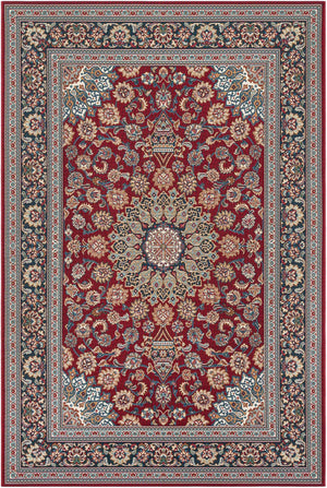 Red 6' 1 x 9' Outdoor Traditional Rectangle Area Rug Weather Resistant for Patio, Deck, Terrace, Balcony, Porch Classical Design Outside Carpet for Sale at Rug Engine