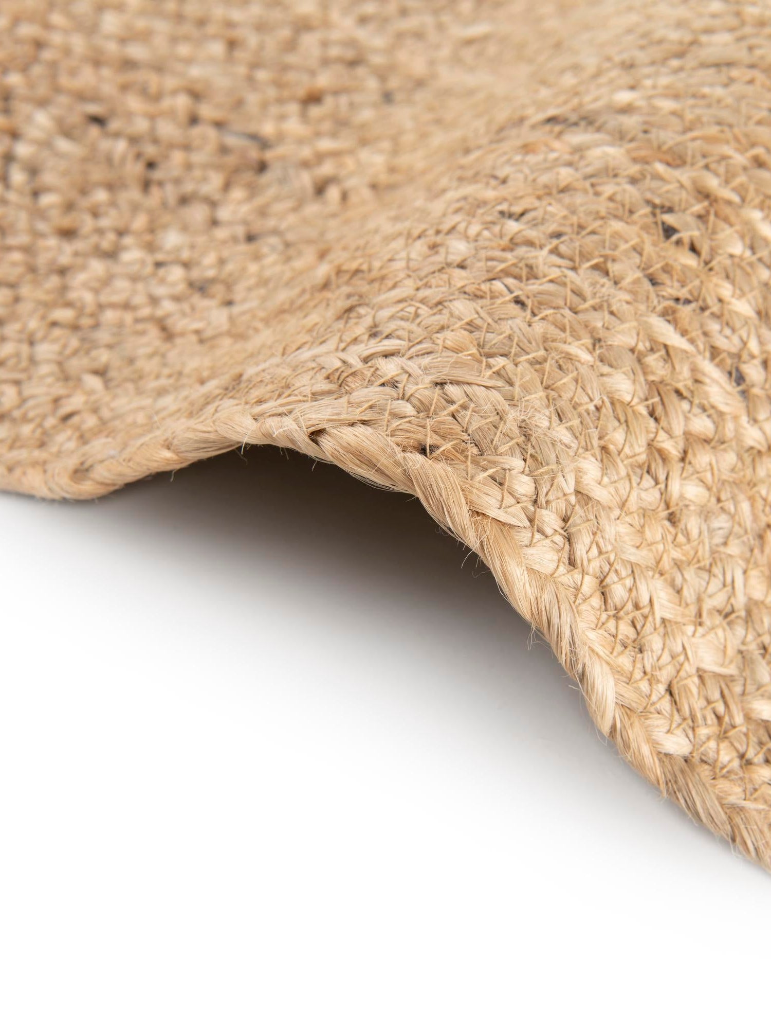 Natural and White 3' 1 x 3' 1 Kids Braided Jute Round Area Rug for Baby Nursery, Toddler Playroom,  Bedrooms All Natural Eco-Friendly Sustainable Carpet for Sale at Rug Engine