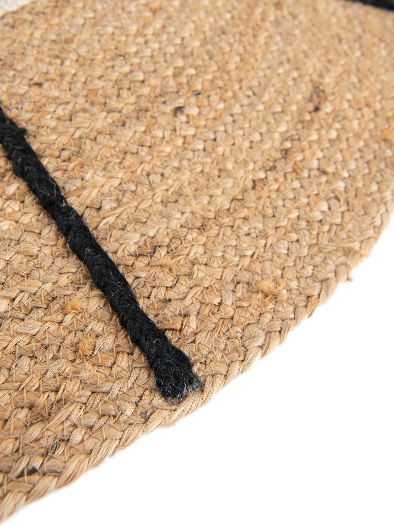 Natural and Ivory 6' 1 x 6' 1 Kids Braided Jute Round Area Rug for Baby Nursery, Toddler Playroom,  Bedrooms All Natural Eco-Friendly Sustainable Carpet for Sale at Rug Engine