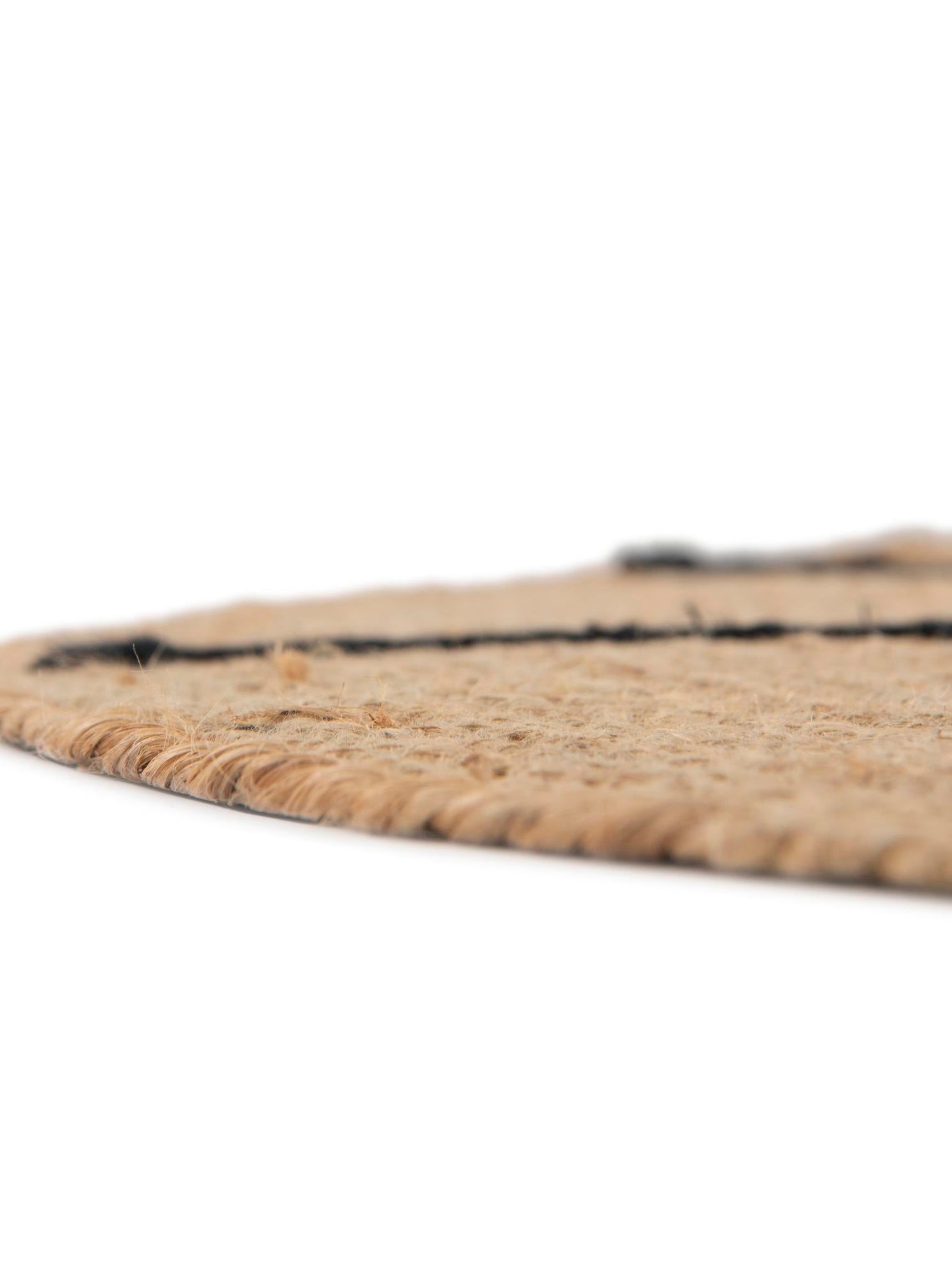 Natural and Ivory 6' 1 x 6' 1 Kids Braided Jute Round Area Rug for Baby Nursery, Toddler Playroom,  Bedrooms All Natural Eco-Friendly Sustainable Carpet for Sale at Rug Engine