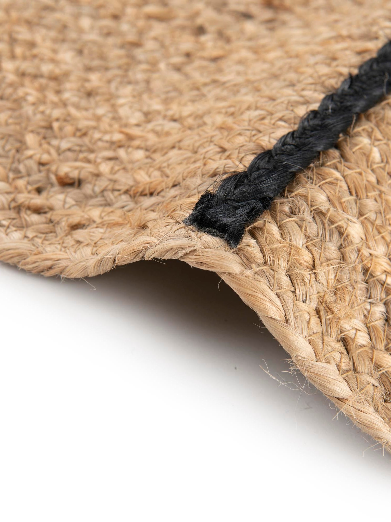 Natural and Ivory 6' 1 x 6' 1 Kids Braided Jute Round Area Rug for Baby Nursery, Toddler Playroom,  Bedrooms All Natural Eco-Friendly Sustainable Carpet for Sale at Rug Engine