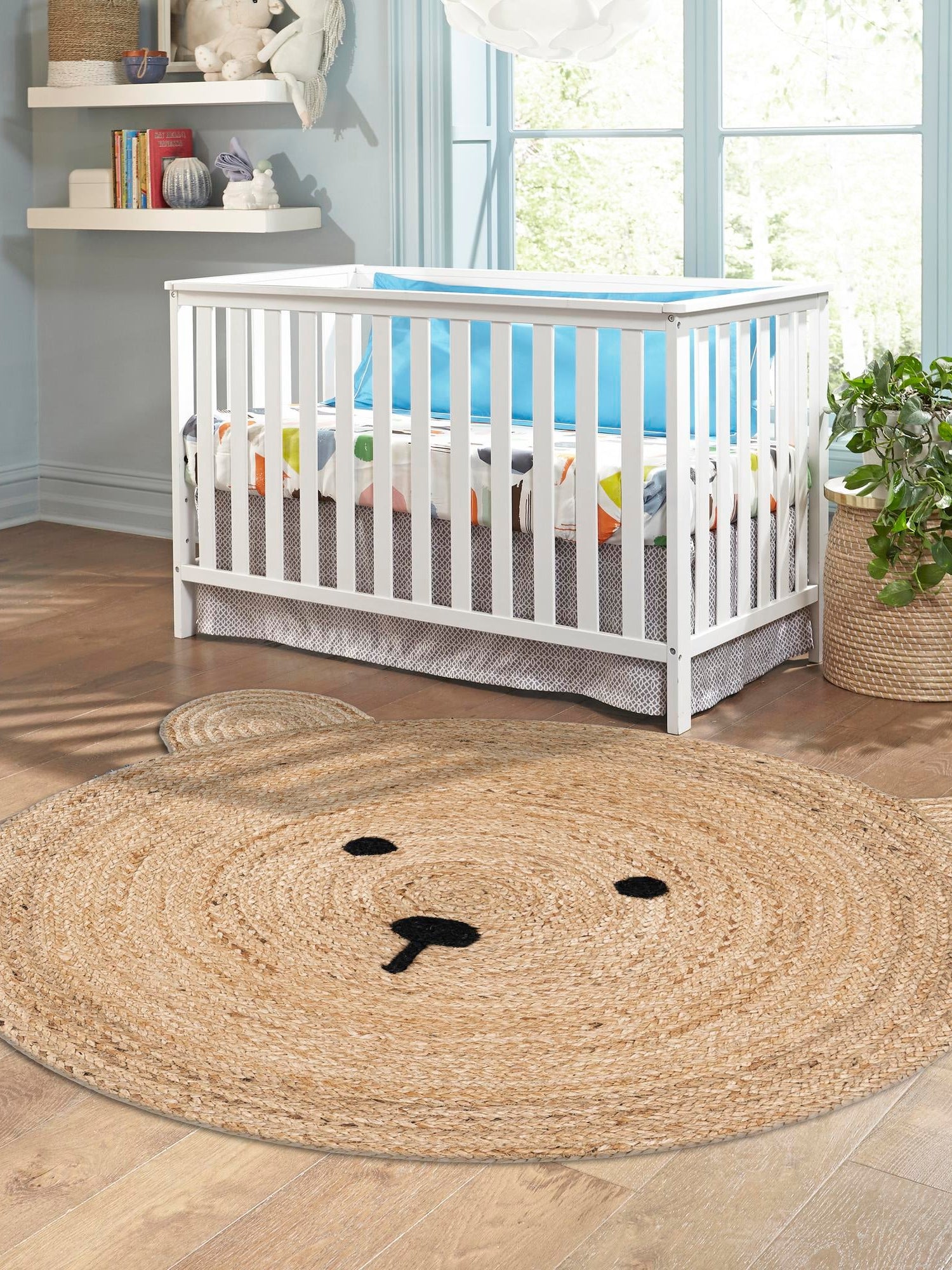 Natural 4' 1 x 4' 1 Kids Braided Jute Round Area Rug for Baby Nursery, Toddler Playroom,  Bedrooms All Natural Eco-Friendly Sustainable Carpet for Sale at Rug Engine