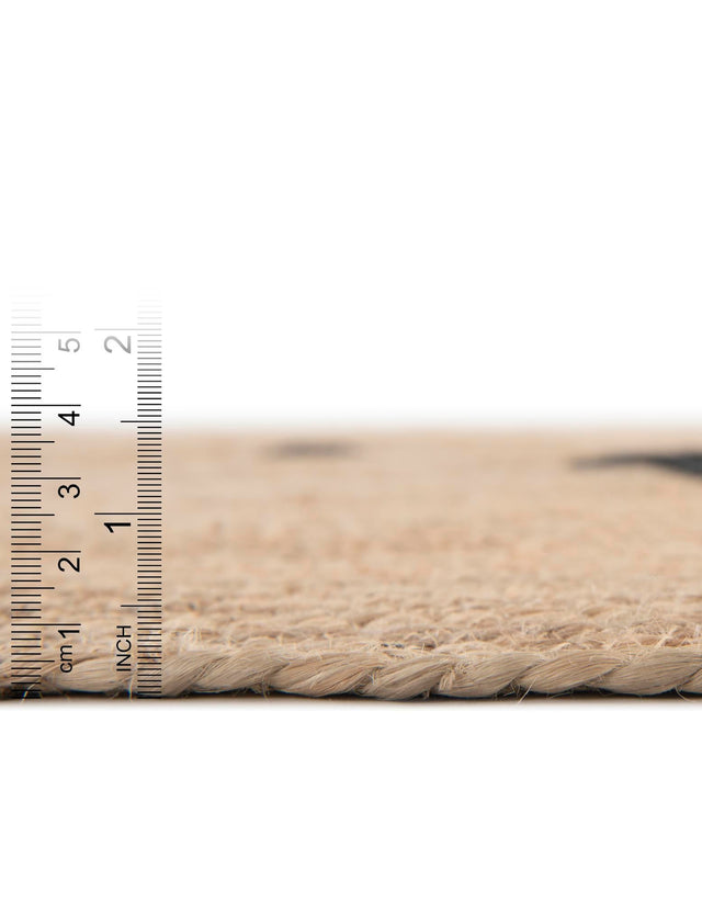 Natural 5' 1 x 5' 1 Kids Braided Jute Round Rug