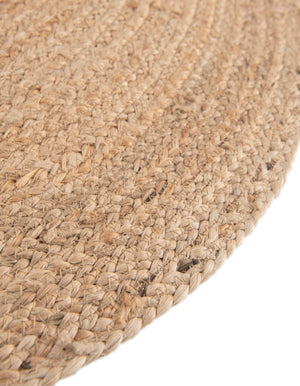 Natural 4' 1 x 4' 1 Kids Braided Jute Round Rug