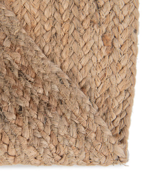 Natural 6' 1 x 6' 1 Kids Braided Jute Round Rug