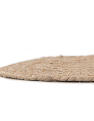 Natural 6' 1 x 6' 1 Kids Braided Jute Round Rug