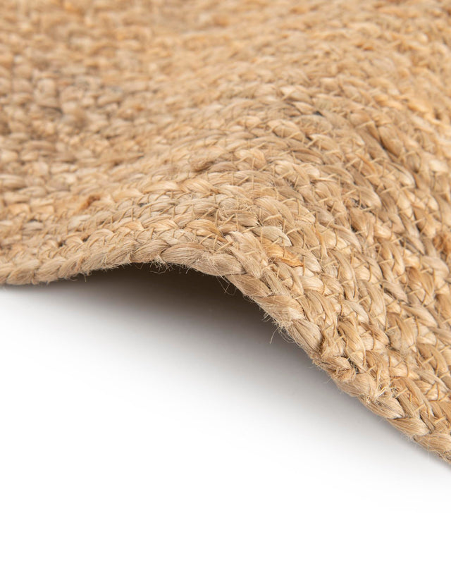 Natural 6' 1 x 6' 1 Kids Braided Jute Round Rug