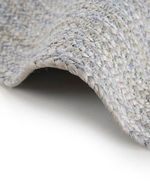 Gray 8' x 8' Kids Braided Jute Round Rug
