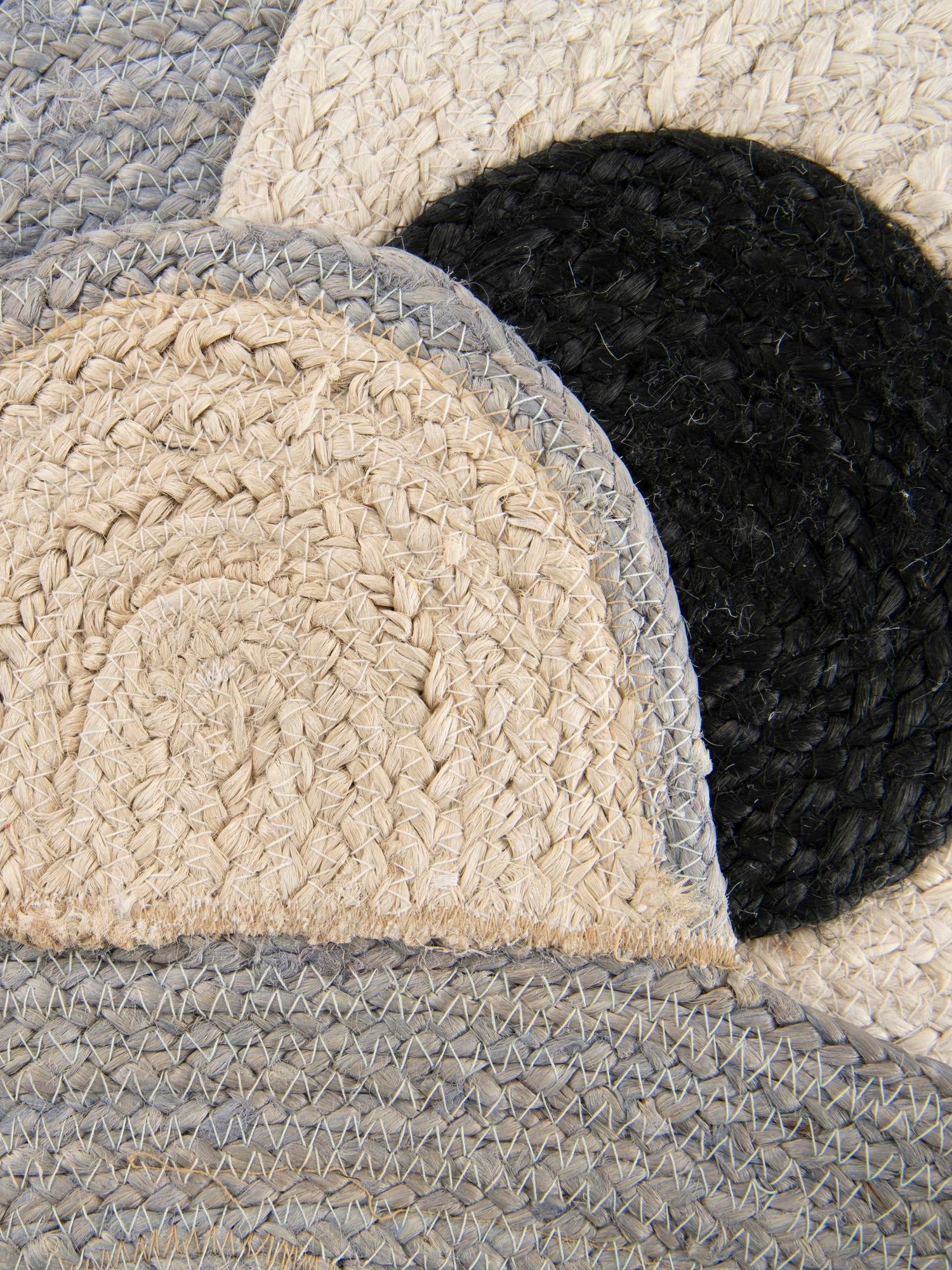 Gray 5' 1 x 5' 1 Kids Braided Jute Round Area Rug for Baby Nursery, Toddler Playroom,  Bedrooms All Natural Eco-Friendly Sustainable Carpet for Sale at Rug Engine